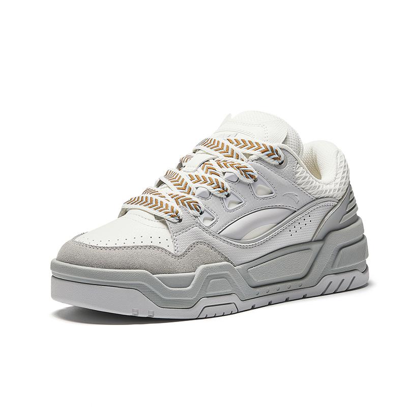 New Anta Light Sugar 2 Anti Slip Wear Resistant Low Top Skateboard Shoes Men's Gray White 912448088-2