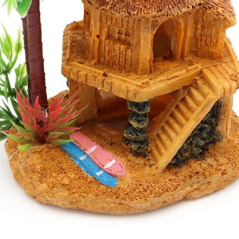 1PC Polyresin Aquariums Fish Tank Ornaments Simulation Coconut Tree Castle Aquarium Ornaments Aquario Aquarium Decoration