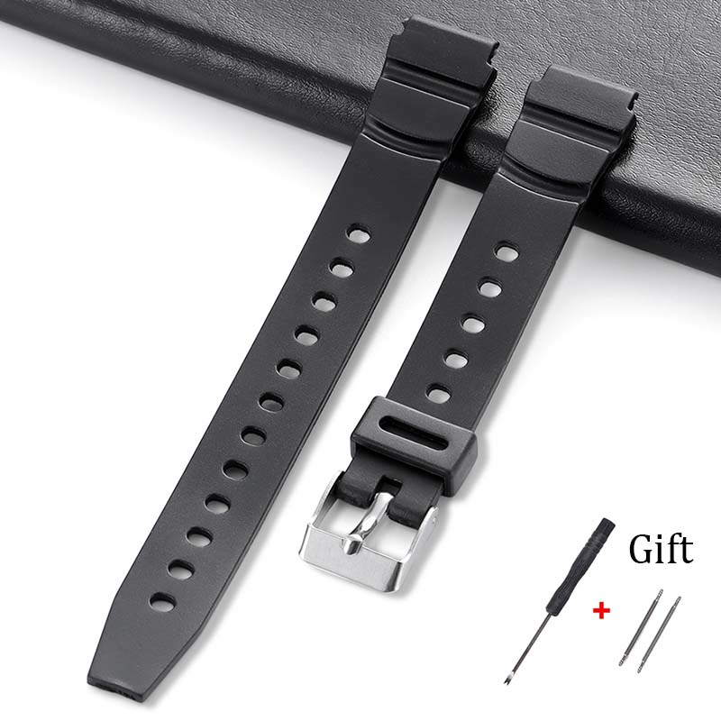 Silicone Watch Strap 12mm 14mm 16mm 18mm 20mm 22mm for Casio F91W F84 F105/108 W800H A158/168 AE1200/1300 SGW400 Universal Band