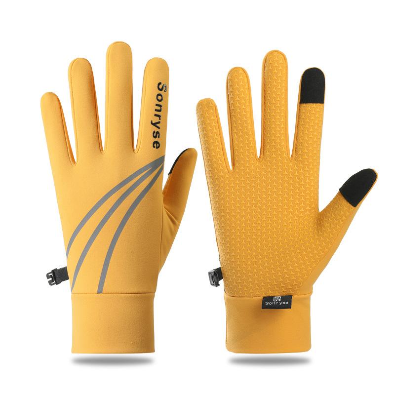 

Outdoor hiking, mountaineering, driving, touch screen non-slip skiing, male liner cold protection L жёлтый