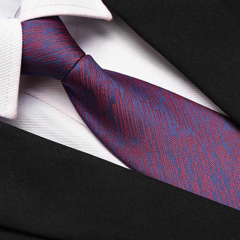 Men'S Formal Wedding Business Tie 8Cm Groom Wedding Banquet Burgundy Tie Hand Zipper Men And Women