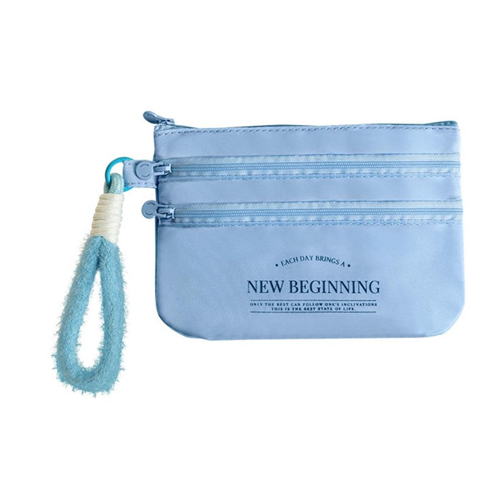 Портативная сумка для удостоверения личности Трехслойный защитный чехол для паспорта Новая сумка для хранения удостоверений Личность Паспорт синий