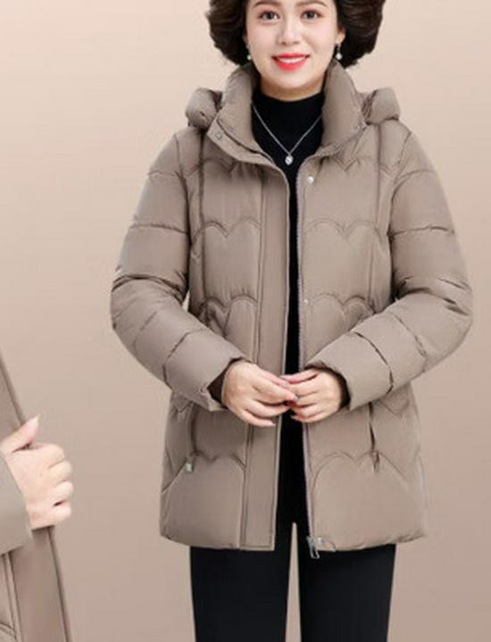 2025 Mid-Length Cotton Padded Jacket: Warm Winter Coat for Middle-Aged & Elderly Women