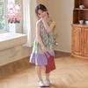 Girls' Vintage Floral Sleeveless Cotton Princess Dress