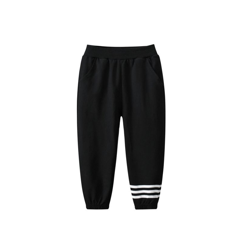 27Kids Children s Clothing Spring and Autumn Kids Three Bars Sweatpants Boys  Sports Trousers Baby Pure Cotton Small Terry Pants 5205 Black 140