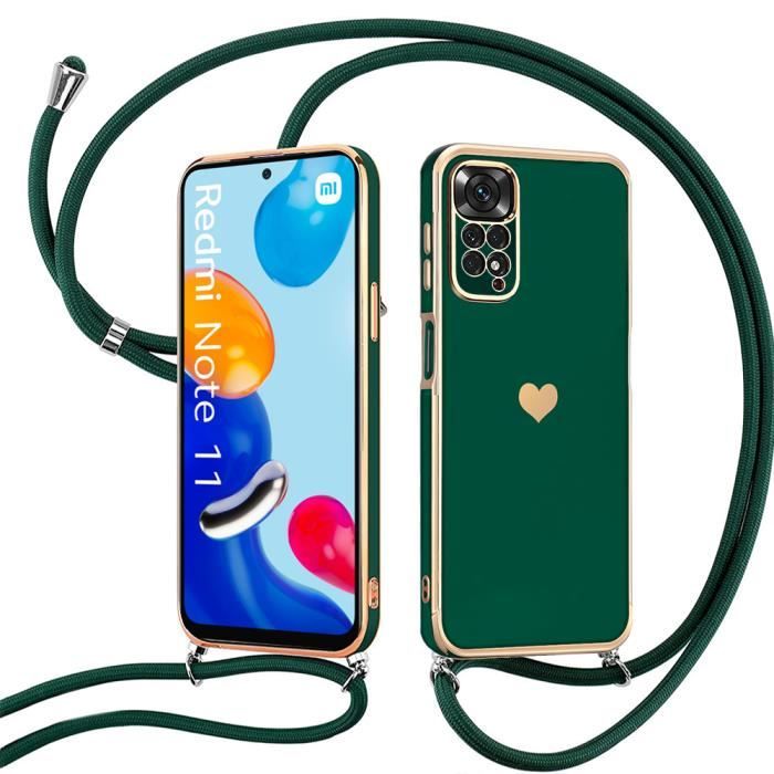 Case - Xiaomi - Redmi Note 11-11S - Silicone TPU - Adjustable Cord - Night Green