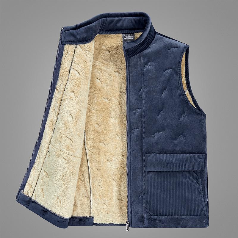 Vest Men's Lamb Cashmere Vest Men's Plush Warm Vest Cotton Camisole for Casual Wear