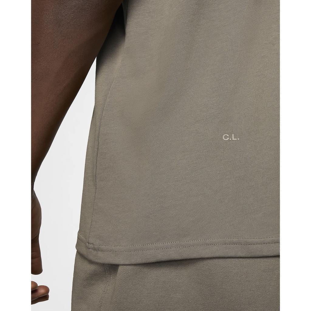 Nike X Nocta Big Body CS Letter Comfort Short Sleeve T-Shirt Unisex Tops Olive-Gray Moon-Fossil FN7663-040