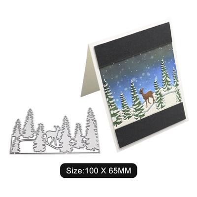 Ciervo en el Bosque Marco Metal Plateado Plantilla Repujado Troqueles de Corte Para Álbum de Recortes DIY Papel Álbum Tarjetas Haciendo