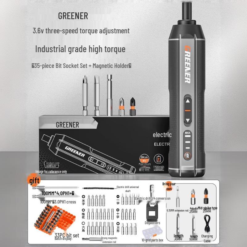 

Lülin 3.6V Cordless Electric Screwdriver Set CN plug (adapter included)