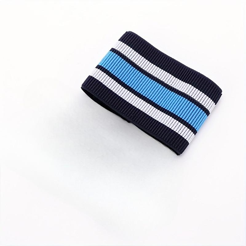 

All-Season Knit Cycling Leg Strap Elastic Band Stripes - Adjustable Perfect for Mountain Biking and Outdoor Activities, Outdoor Cycling Gear 1pc синий