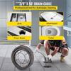 Drain Cleaning Cable 50 Feet X 3/8 Inch Solid Core Cable Sewer Cable Drain Auger Cable Cleaner Snake Clog Pipe Drain Cleaning Cable Sewer Drain Auger