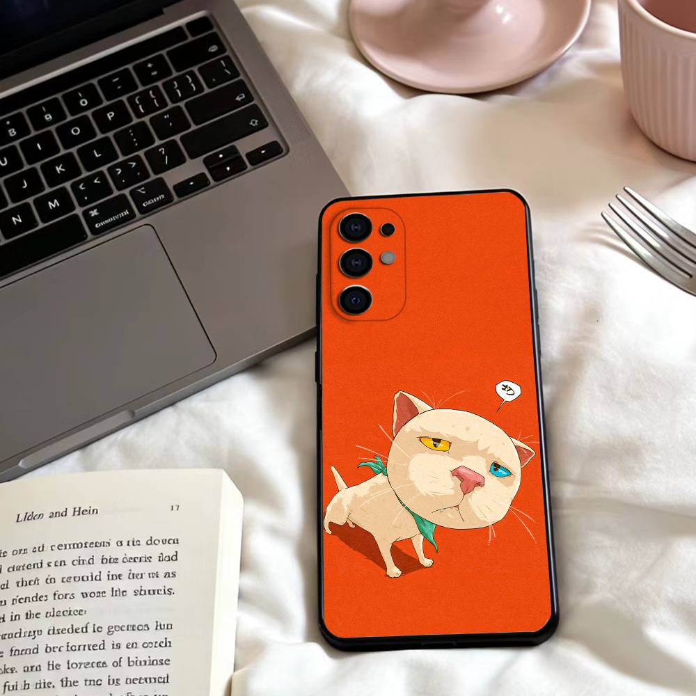 Cute cat couple patterns Phone Case For Samsung S25,24,23,22,30,21,10,9,Ultra,Plus,Lite,FE,4,5 G Soft Black Case