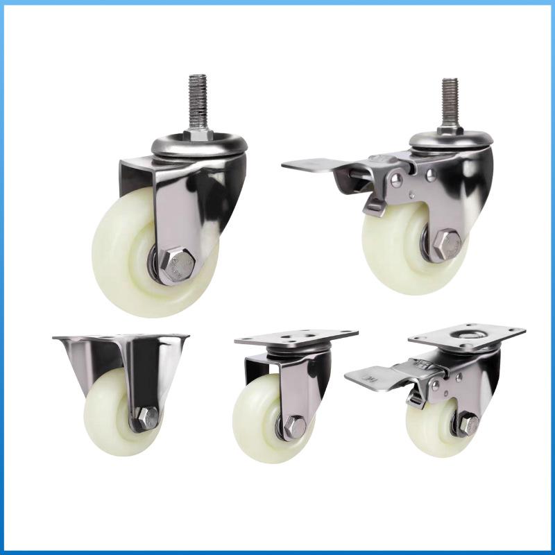 Nerezové otočné kolečko 304 odolné proti korozi s brzdou - 3, 4, 5 palcová vodotěsná kolečka