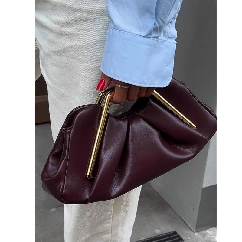 Soft Leather Bag Women'S Niche Cloud Bag Dinner Pleated Bag Premium Messenger Underarm Women'S Bag