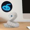 Ornament de șarpe 3D Model de animal Aspect realist Efect luminos Creativ amuzant Jucărie de șarpe imprimată 3D cu articulații flexibile