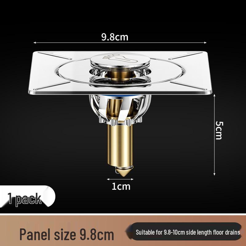 Universal Anti-Odor Bathroom Floor Drain Core & Seal Cover - Insect Repellent, Backflow Prevention