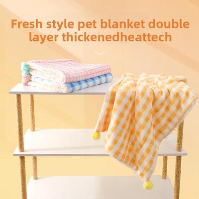 Pet Blankets for Keeping Warm In Autumn and Winter, Cat Beds, Cat MATS, Checkered Carpets, Super Soft, Small Dog Blankets