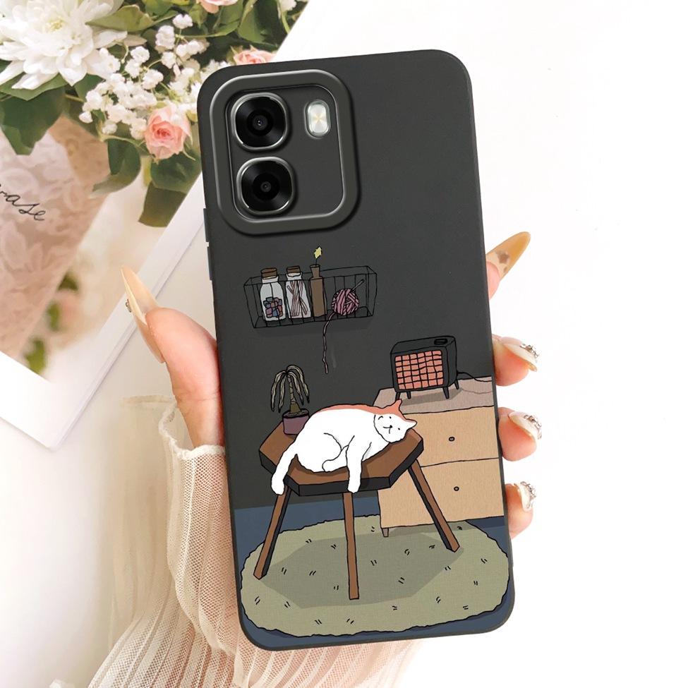 For Oppo A6x 4G CPH2819 5G CPH2783 Phone Case For Oppo A6x Cover Cute Kawaii Luxury Fashion Flowers Cool Painted Silicone Casing