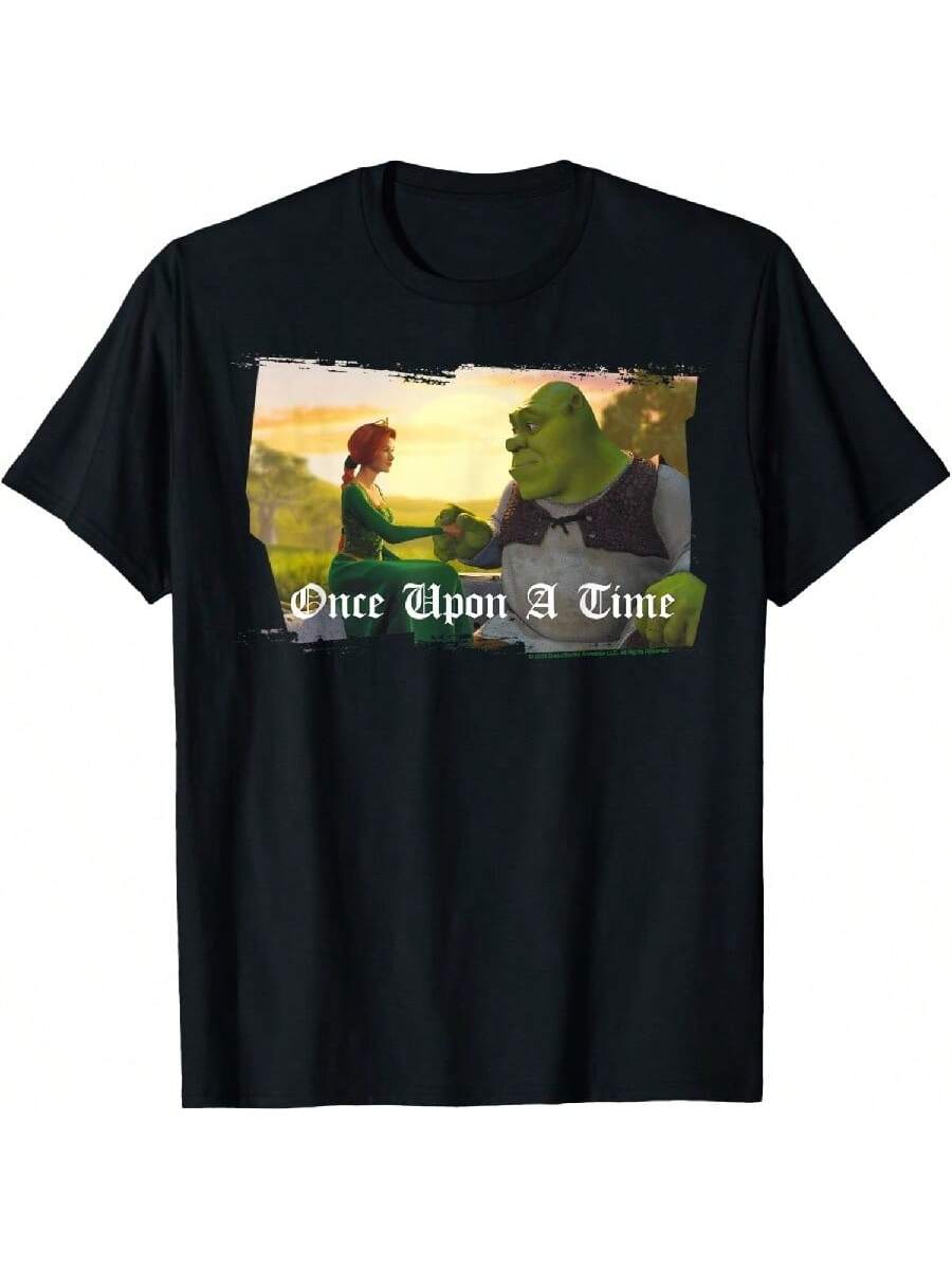 Shreks Fiona & Shreks Once Upon A Time Text Poster T-Shirt S разноцветный