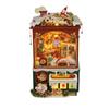 DIY TH45 Christmas Music Box Kit - Hand-Assembled Wooden Hut Ornament, Creative Holiday Gift with Musical Mechanism