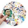 50 Kuri Graffiti Stickers: Personalized Basketball Stars Car Motorcycle Suitcase Decorations