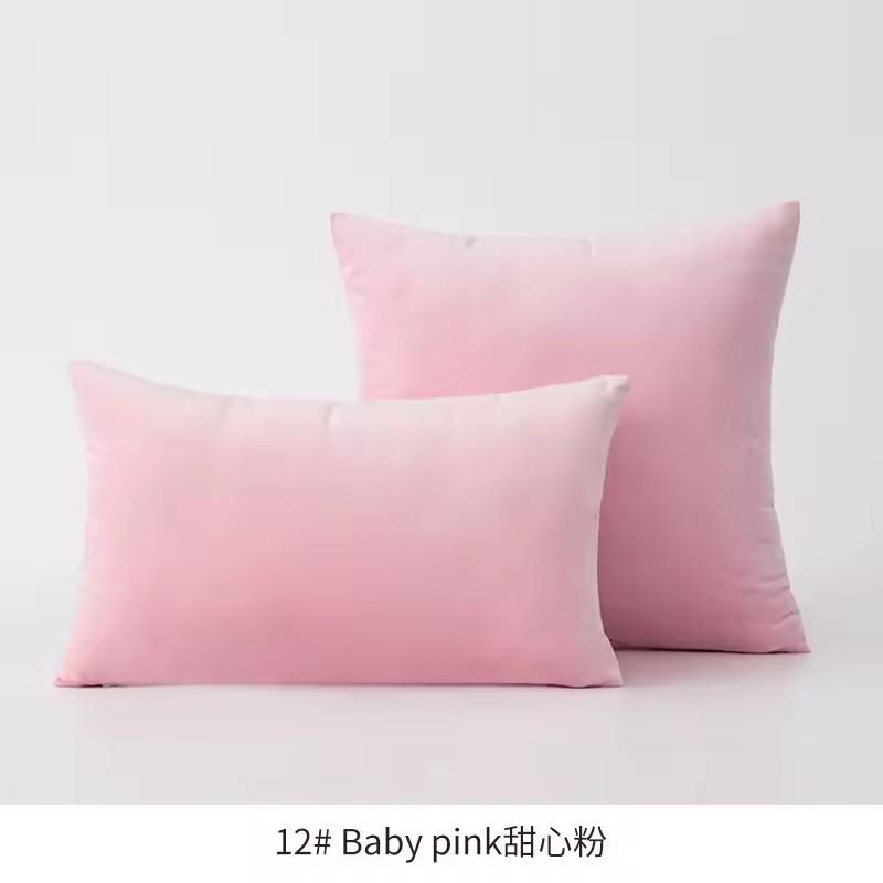 

Customized Size Dutch Velvet 30x50cm 40/45/50/55/60cm Solid Color Pillow case Bed Sofa Cushion Cover Car Home Decoration Lilac 30x50cm 1pcs cover