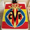 Coperta in Flanella con Logo Villarreal, Alta Qualità, Confortevole per Tutte le Stagioni, Decorazione per la Casa, Calore e Comfort