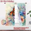 2D Flat Printing 2pcs Curtains Butterflies Floral Garden Digital Printed Polyester Drapes Family Party Use for Booths Studio
