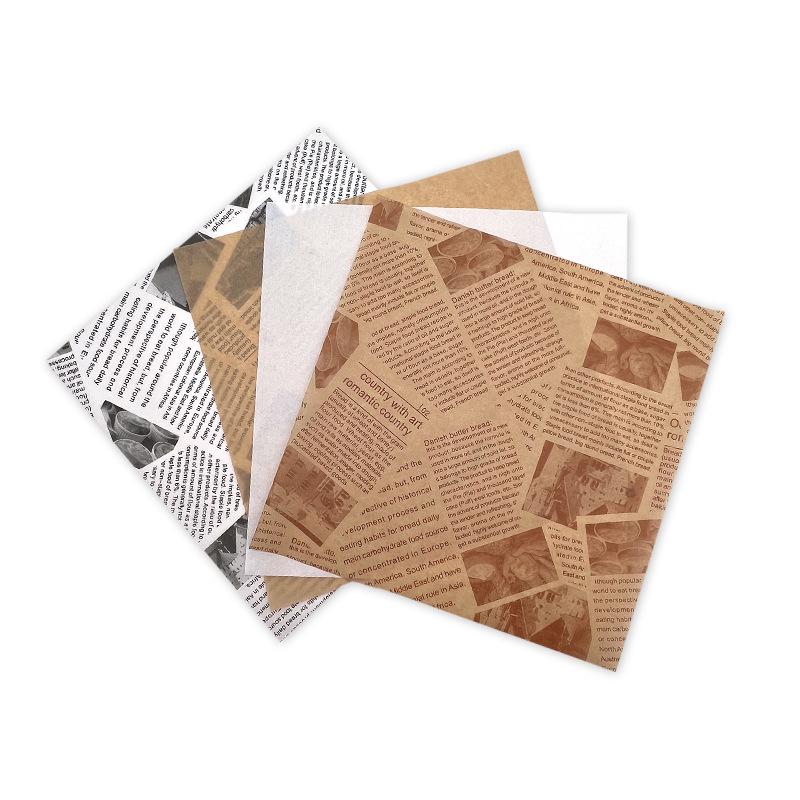 Oil-Proof Snack Mat & Air Fryer Paper - Thick, Oil-Blocking Paper for Hamburgers, Sandwiches, and Trays