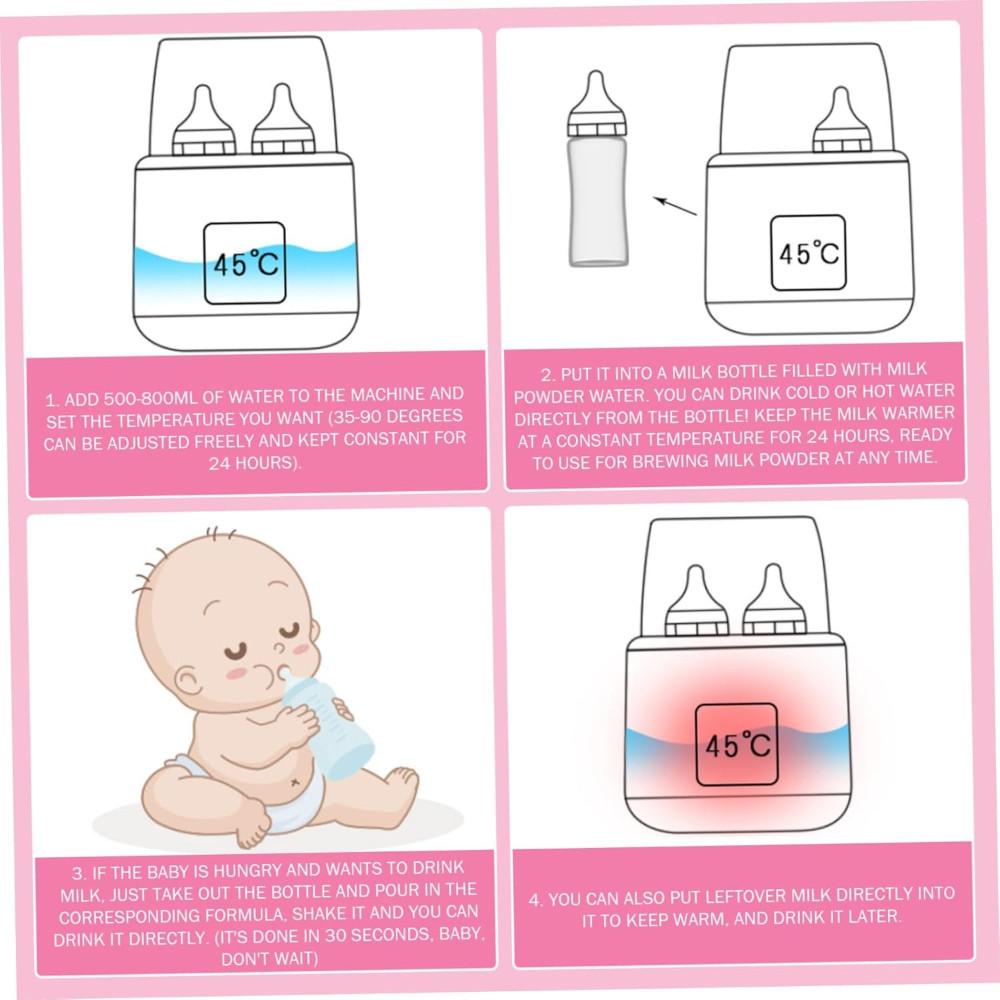 Portable Baby Bottle Warmer Breastmilk Formula LCD Smart Fast Baby Milk Warmer Accurate Temperature Control Milk Warming Device