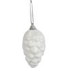 White Styrofoam Baubles-Cones for Christmas Trees, 8 Cm, Set of 6