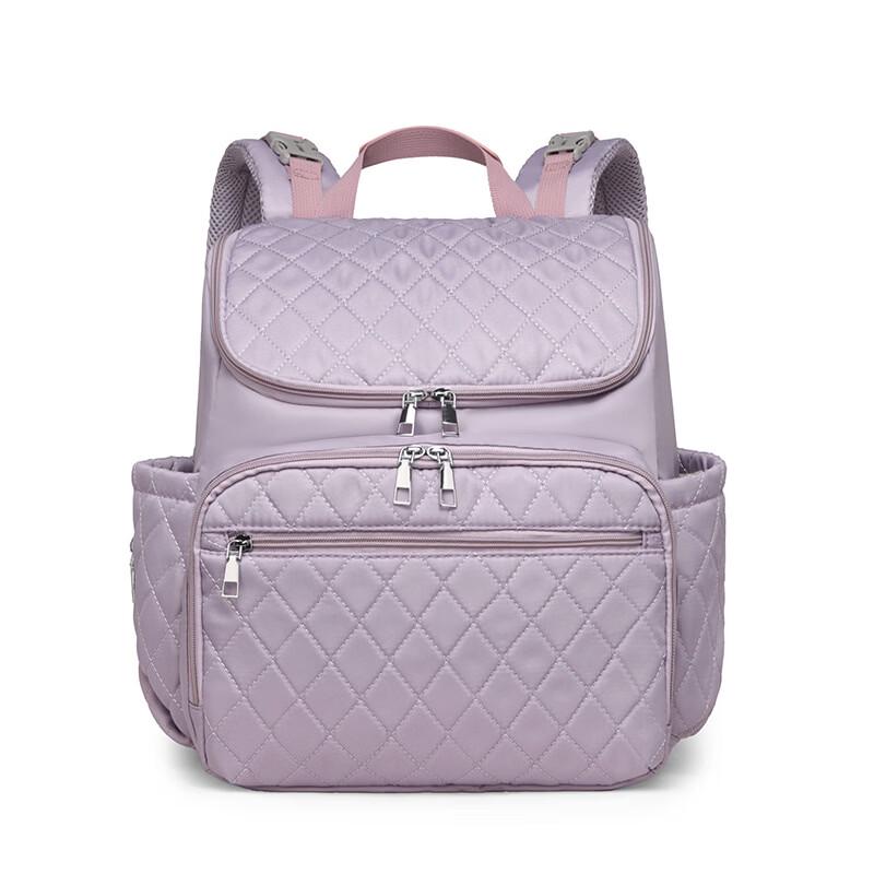 Fashionable Wet/Dry Separation Diaper Backpack 30x16x35cm фиолетовый