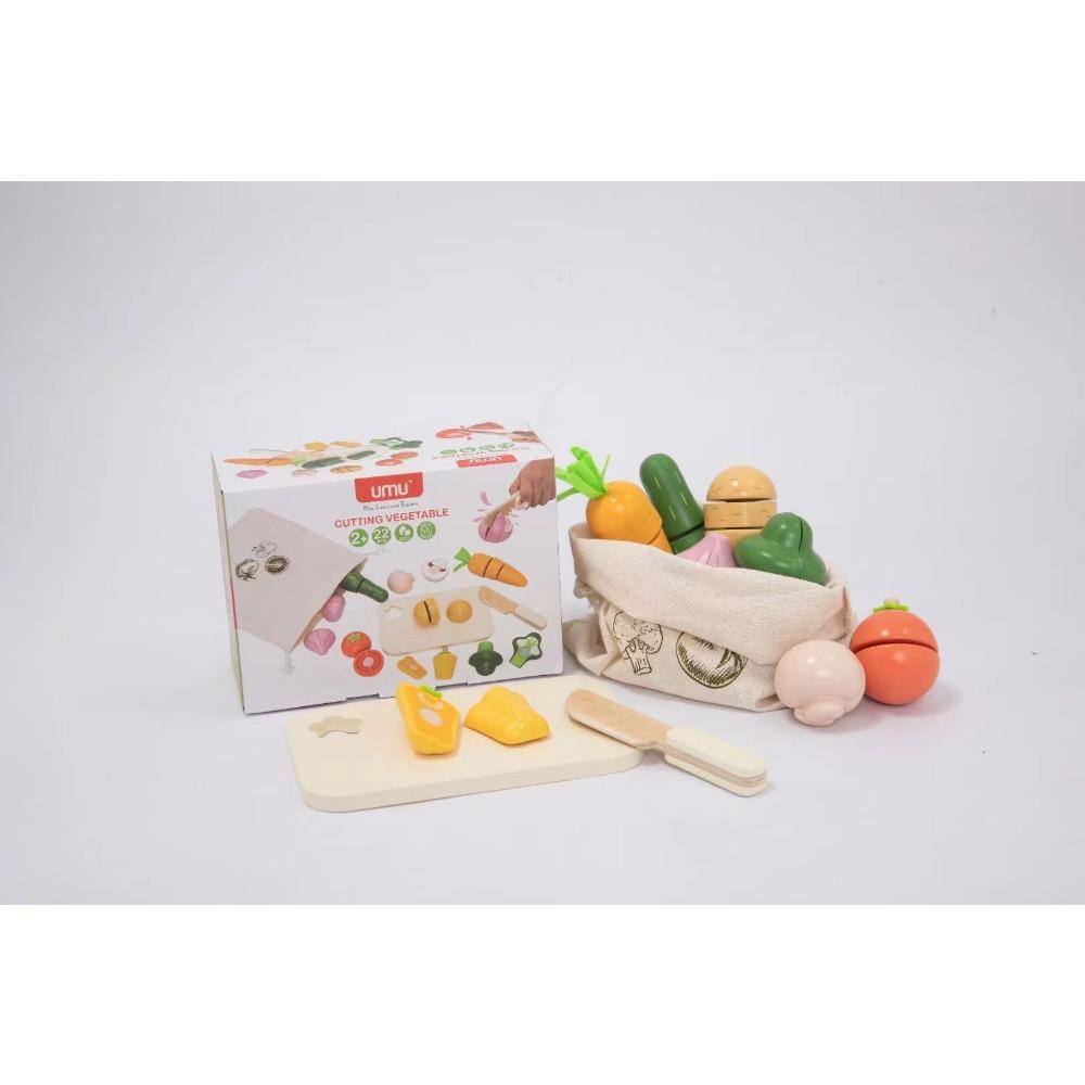 

Детские игрушки для малышей, симуляция дня рождения, большая деревянная коробка, овощи и фрукты для разрезания, игровой набор для мальчиков и девочек, комбинация