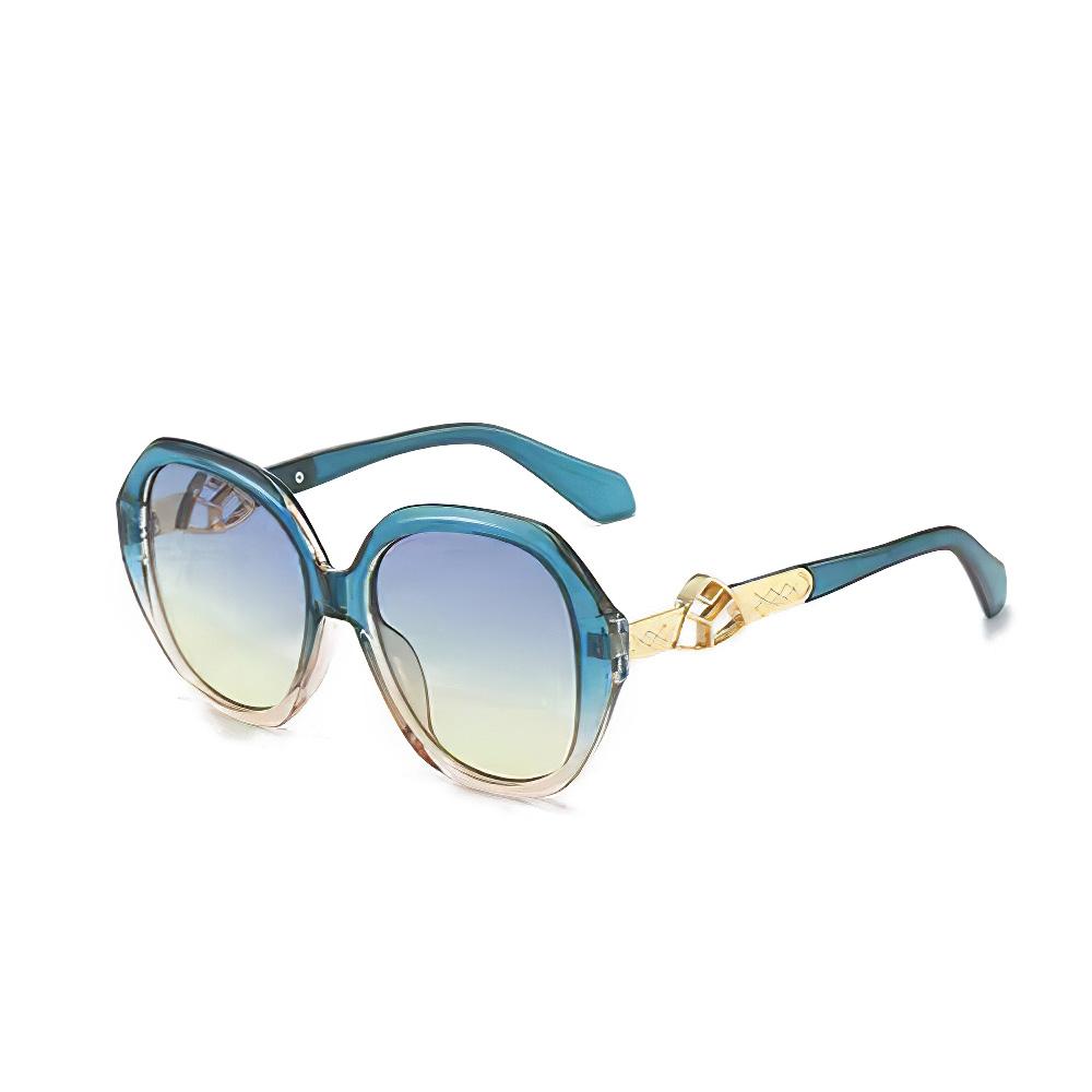 Vintage Sunglasses For Women Fashionable Deep Green Golden Gradient Glasses Trendy Glasses For Both Men Women Sunglasses Women