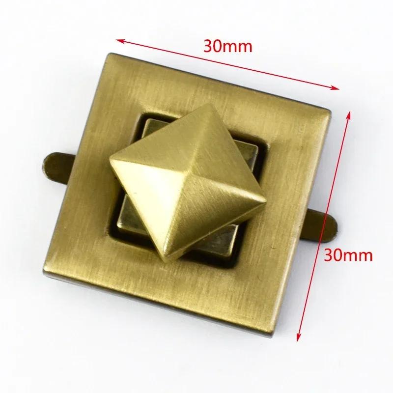 2/4Pcs Meetee Metal Lock Buckle Handbag Purse Brass Buckles Closure Spring Locks Rotating Clasp DIY Leather Crafts Accessories