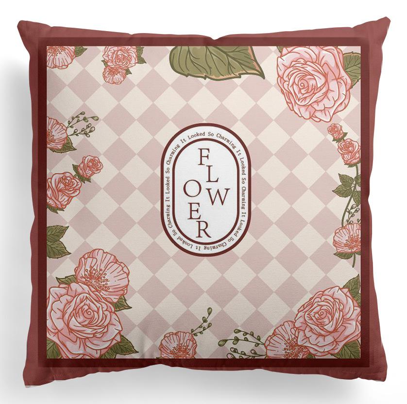 

European-style Flower Pillowcase, Retro American Rose Flower Printed Pillow and Cushion Cover 45*45cm