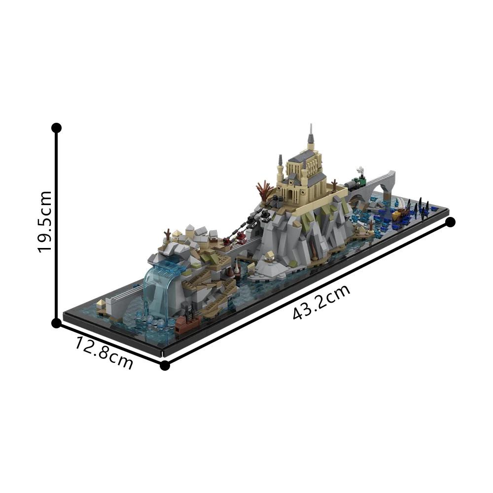 MOC Islands Architecture Bricks Model Isolated Island On the Sea Creative Building Blocks Assembly Toys Children Birthday Gifts