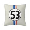 Herbie 53 Classic Racing Car Logo Cushion Cover Soft Polyester Throw Pillow Case For Sofa Car Seat Decoration Bedding Pillowcase