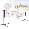 Portable 20ft/17ft/12.6ft Width Adjustable Badminton Net Indoor Outdoor Volleyball Training Court Sports Tool for Playing Tennis