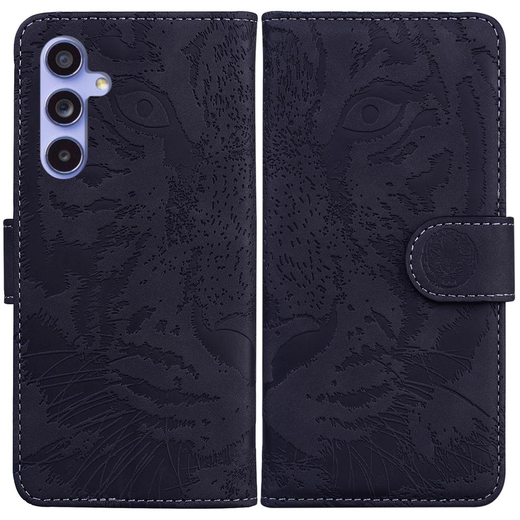 For Samsung Galaxy A35 5G Case Tiger Pattern Imprinted Leather Phone Cover
