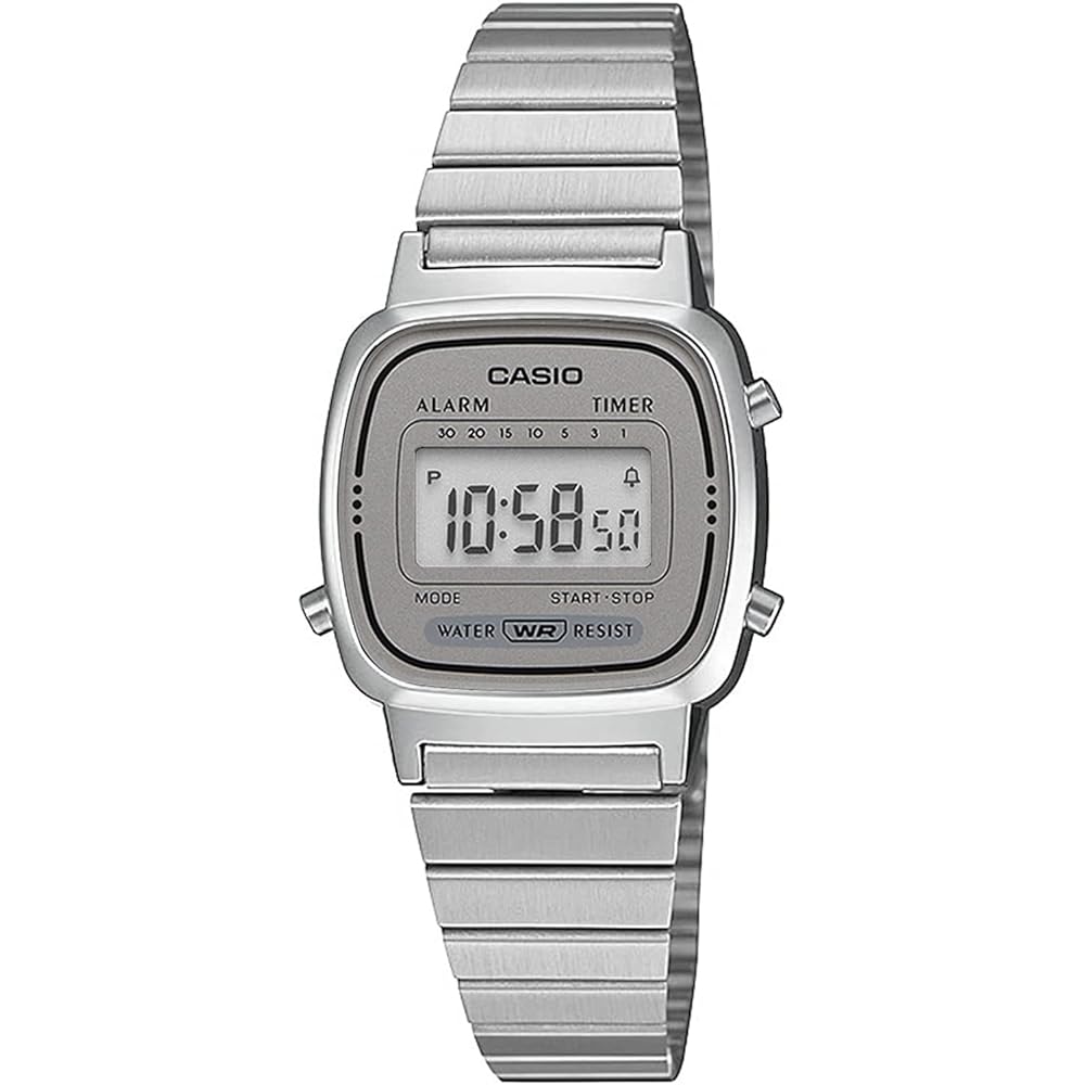 Casio LA670WA-7 Women s Digital Watch Silver Gray New Design Overseas Model