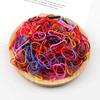500pcs/Pack Colorful Disposable Elastic Hair Bands for Kid Girl Scrunchie Rubber Band Hair Accessories Hair Ties Ponytail Holder