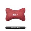 T26Car Seat Headrest Plaid Leather Neck Pillow For Volkswagen Golf Amarok T5 Phaeton Passat b6 Memory Foam Head Support Accessories
