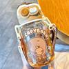 Adorable Capybara Shaped Water Bottle Double Drink Cup For All Ages Perfect For Home Office Or Outdoor Activities