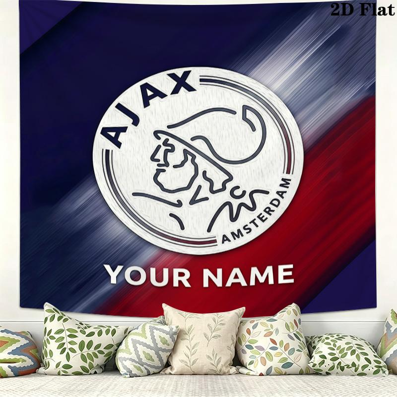 Custom Name Ajax Amsterdam3Printed Tapestry – Wall Hanging for Bedrooms, Dorms, and Home Decor
