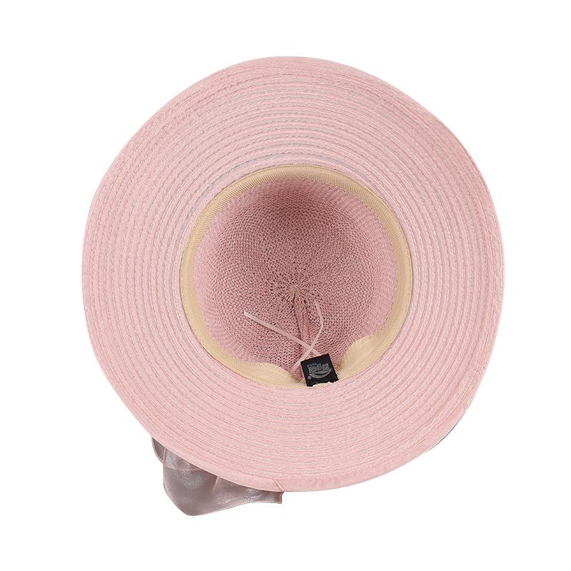 New Organza Knitted Bucket Hat Ladies Mother Summer Vacation Sun Protection Beach Hat Outdoor Shade Basin Hat