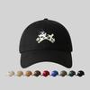 Cute cartoon dog hat for men and women, wide brim, small face, pure cotton soft top cap, couple baseball cap