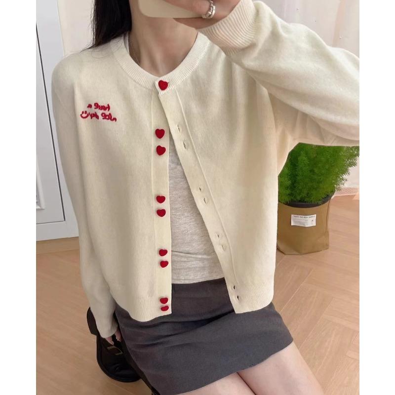 

Зимний новый повседневный универсальный кардиган свитер с круглым вырезом на пуговицах свободного кроя женский One size