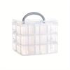 1pc 3-Tier 18-Grid Transparent Adjustable Stackable Compartment Slot Plastic Storage Box for Organizing Toys, Jewelry